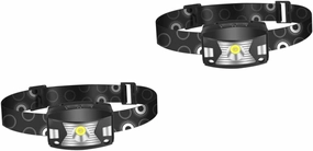 DOITOOL 2sets Led Headlamp Rechargeable Motion Sensor Light Headband for Cycling Running Night Fishing Outdoor Activities Usb Rechargeable Multiple Light Modes Design