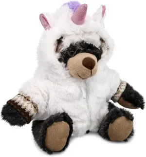 DolliBu Black Bear Unicorn Plush with Clothes Stuffed Animal Toy - Super Soft BearCorn Dress Up with Removable Plush Unicorn Outfit, Cute Fantasy Wildlife Gift - 10 Inches
