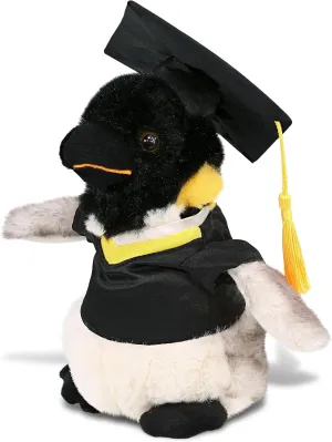 DolliBu Emperor Penguin Graduation Plush Toy - Super Soft Penguin Graduation Stuffed Animal Dress Up with Gown and Cap with Tassel Outfit - Reward Celebration Grad Gift - 7 Inch