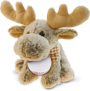 DolliBu Floppy Moose Stuffed Animal with Baseball Plush – Soft Huggable Moose, Adorable Playtime Moose Plush Toy, Baseball Plush Doll Animal Toy for Kids and Adults – 12 Inches