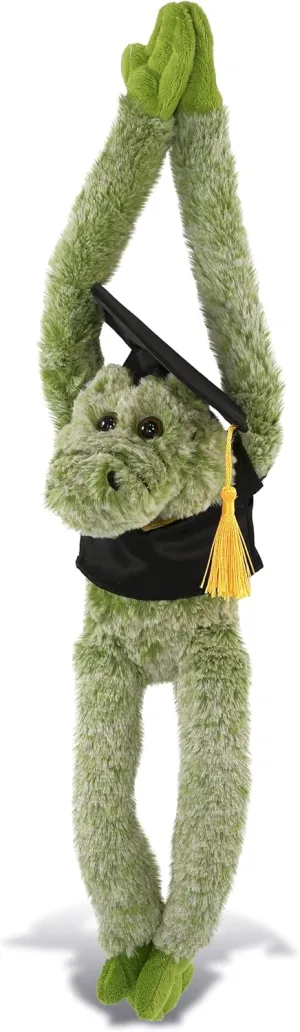 DolliBu Long Arms Alligator Graduation Plush Toy - Super Soft Graduation Stuffed Animal Dress Up with Gown and Cap with Tassel Outfit - Gift with Personalization - 21 Inches