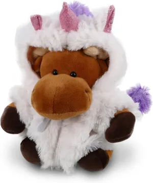 DolliBu Moose Unicorn Plush Stuffed Animal Toy - Super Soft Moosecorn Dress Up with Removable Plush Unicorn Outfit, Cute Fantasy Wildlife Gift with Name Personalization - 6 Inches