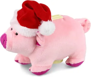 DolliBu Santa Pink Pig Stuffed Animal Plush Bank - Super Soft Farm Animal Dress Up with Red Santa Claus Hat, Cute Farm Life Gift, Perfect Holiday with Name Personalization - 9 Inches