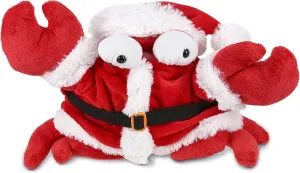DolliBu Santa Red Crab Stuffed Animal Plush Toy - Super Soft Wild Animal Dress Up with Red Santa Claus Outfit, Cute Ocean Wildlife Perfect Holiday 12 Inch
