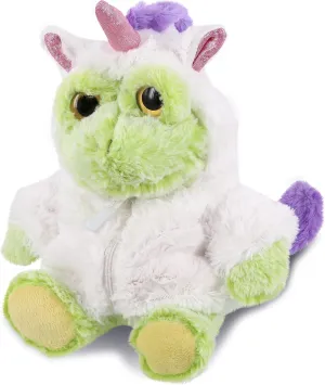 DolliBu Sitting Frog Unicorn Plush Stuffed Animal Toy - Super Soft Frogcorn Dress Up with Removable Plush Unicorn Outfit, Cute Fantasy Wildlife Gift with Name Personalization - 9 Inches
