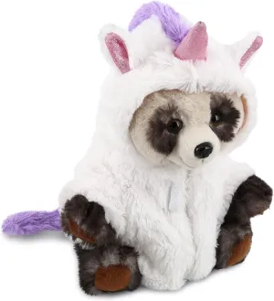 DolliBu Squat Panda Bear Unicorn Plush Stuffed Animal Toy - Super Soft Pandacorn Dress Up with Removable Plush Unicorn Outfit, Cute Fantasy Wildlife Gift - 7 Inches