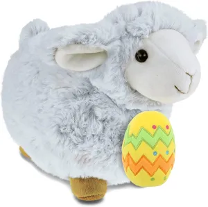 DolliBu Super Soft Fluffy White Sheep with Yellow Easter Egg Plush and Name Personalization - Stuffed Animals for Easter Basket, Easter Egg Stuffed Animal Spring Toys for Girls, Boy, Baby - 11.5 Inch