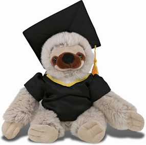 DolliBu Sloth Graduation Plush Toy - Baby Soft Plush Graduation Stuffed Animal Dress Up with Gown and Cap with Tassel Outfit - Congratulatory Graduation Gift with Personalization - 7.5 Inch