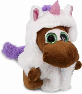 DolliBu Small Moose Unicorn Plush Stuffed Animal Toy - Super Soft Moosecorn Dress Up with Removable Plush Unicorn Outfit, Cute Fantasy Wildlife Gift - 6.5 Inches