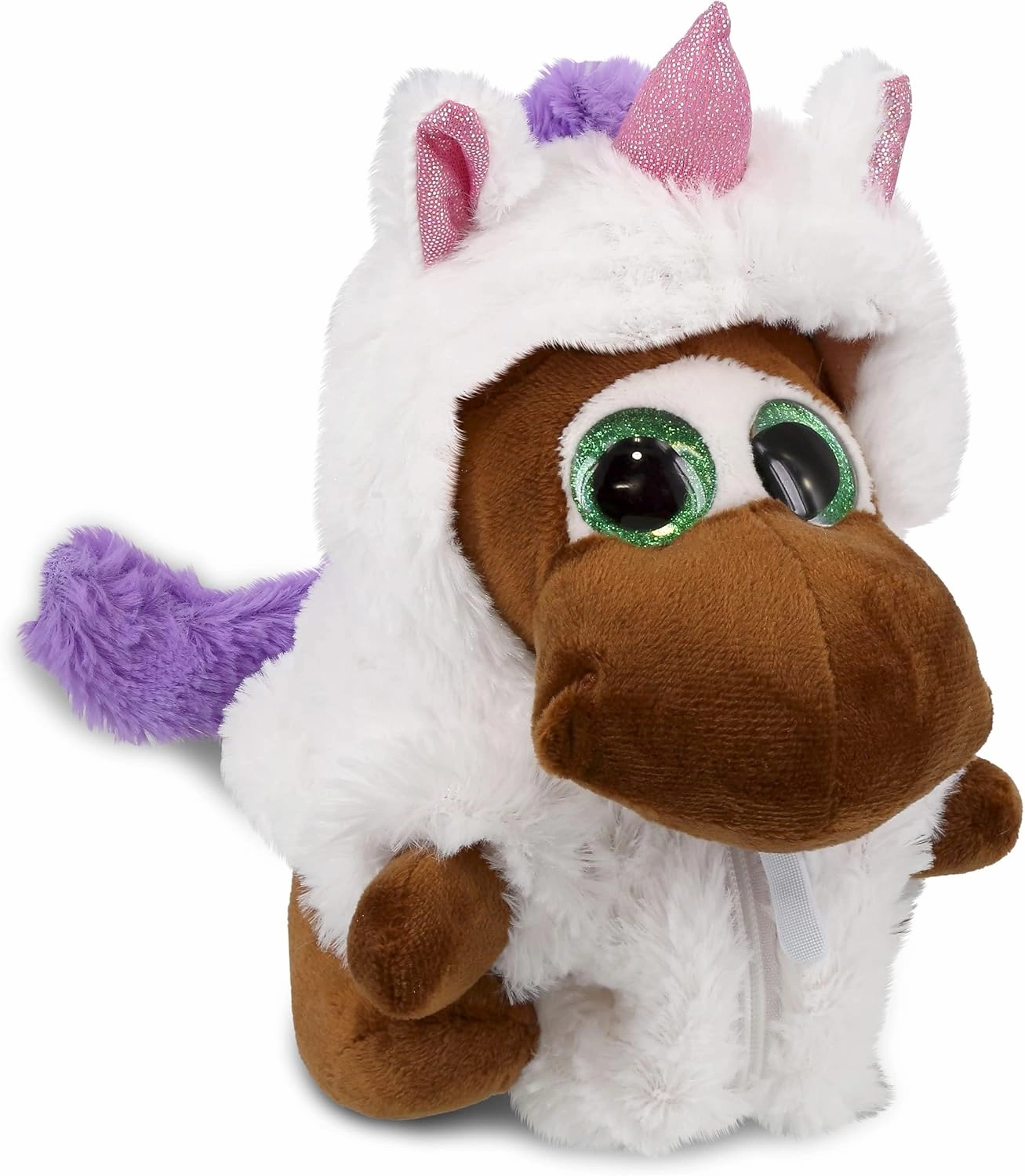 DolliBu Small Moose Unicorn Plush Stuffed Animal Toy - Super Soft Moosecorn Dress Up with Removable Plush Unicorn Outfit, Cute Fantasy Wildlife Gift - 6.5 Inches