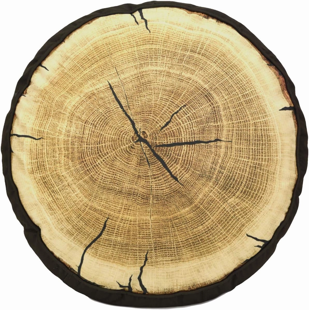 Donna Sharp Throw Pillow - Painted Deer Lodge Decorative Throw Pillow with Tree Ring Pattern - Circle…
