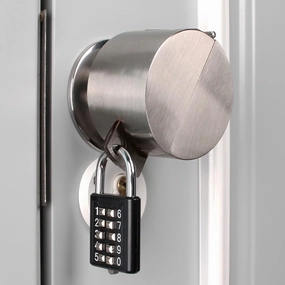 Door Handle Lock, White, Combination Lock, Easy to Install