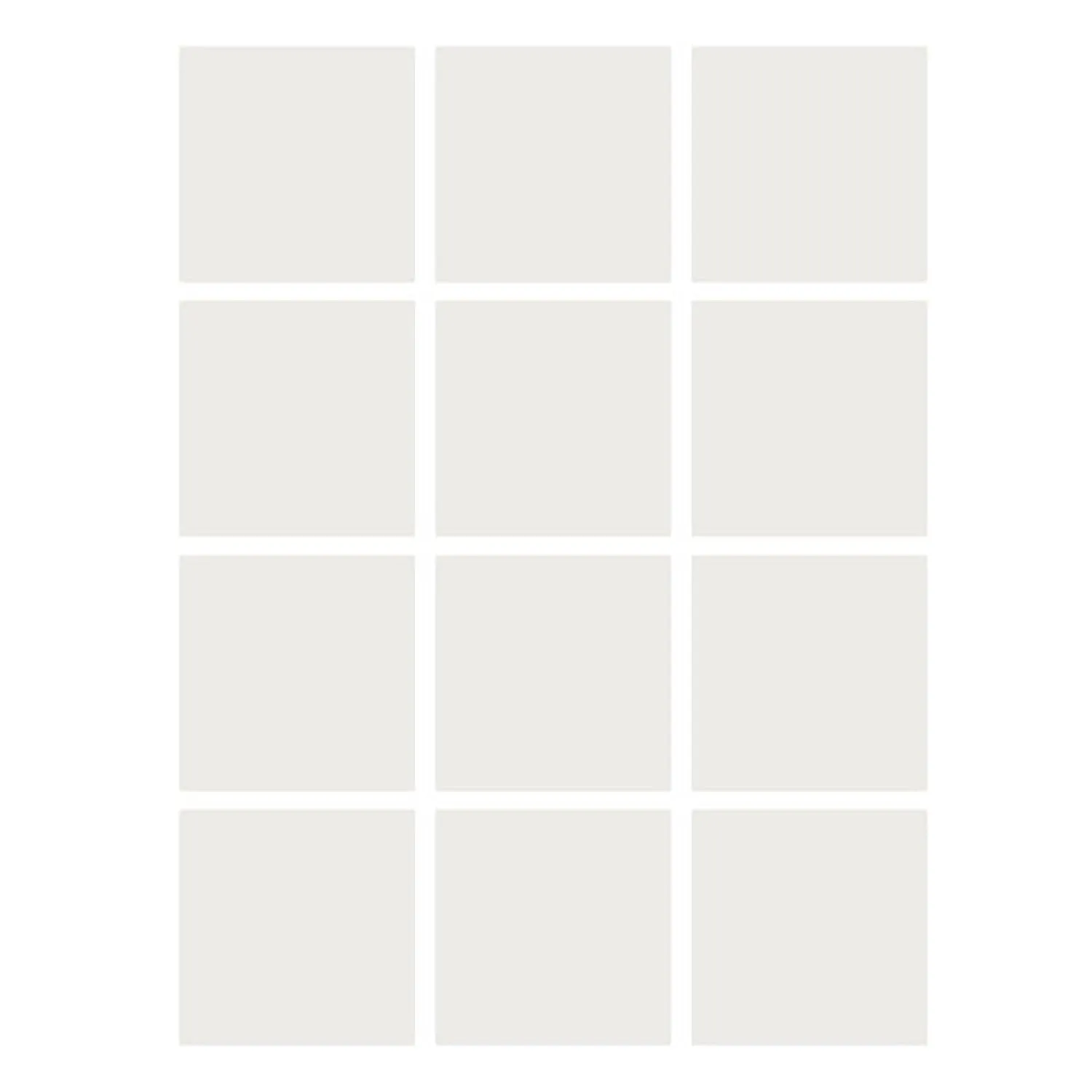 Dry Erase Stickables with Dry Erase Marker, White, 3" x 3", 12 Per Pack, 4 Packs