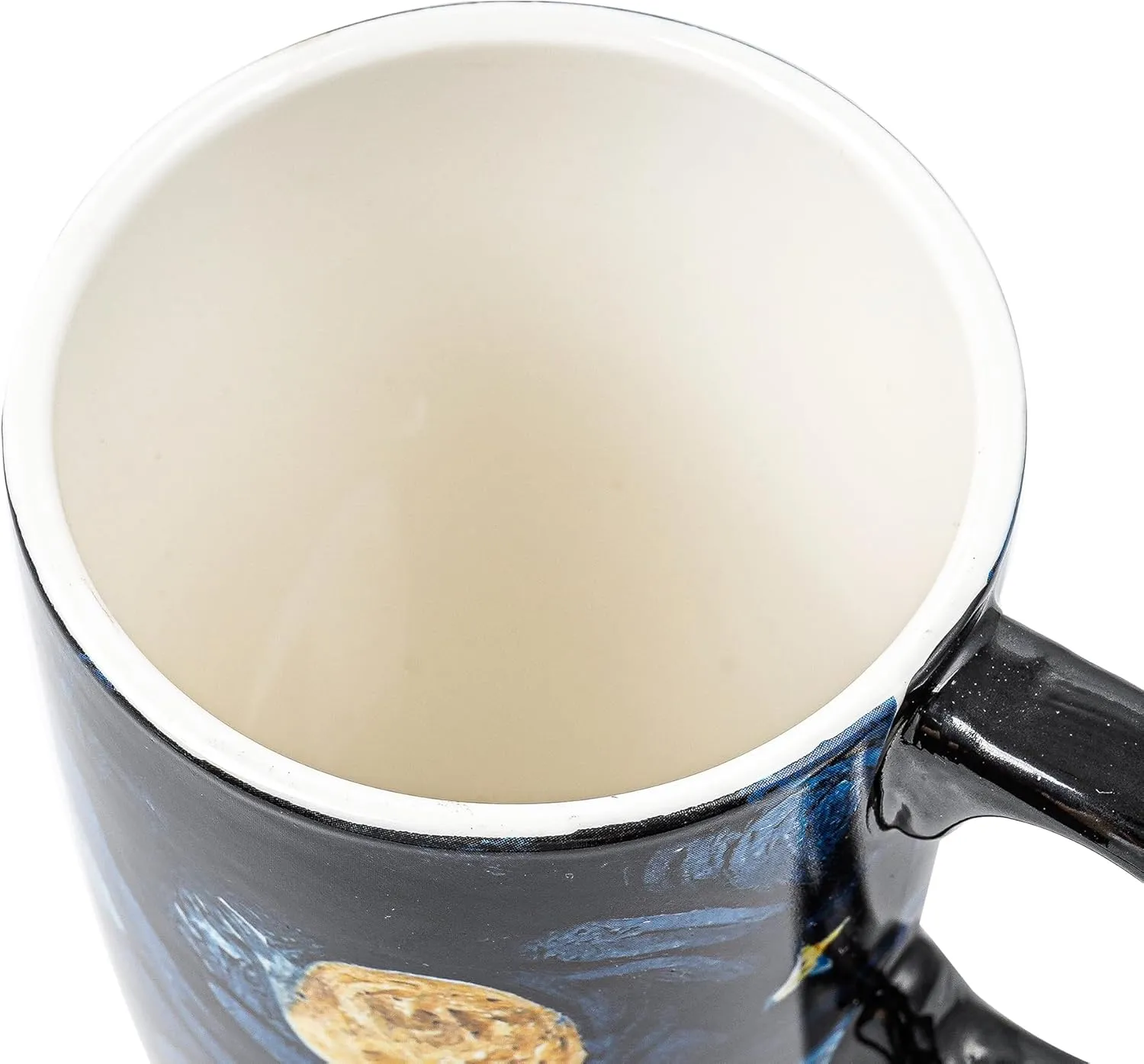 DUSVALLY Ceramic Coffee Cup Coffee Mug for Office and Home, Unique Painted with mug, Flower Mug,17oz.Large Cups,Moon Night,Gifts for Mom
