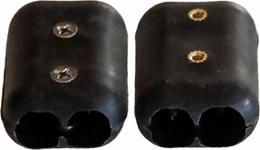 E-Z -TY 3/4 Inch (19 mm) Double OT Reusable Rope Clamps Black - TWO (2) PACK