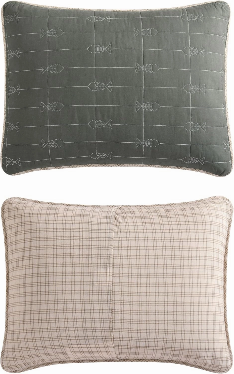 Eddie Bauer - King Quilt Set, Reversible Cotton Bedding with Matching Shams, Lightweight Home Decor for All Seasons (Troutdale Green, King)