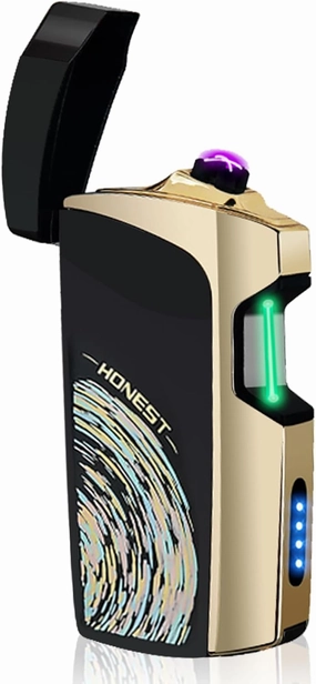 Electric Lighter - Infrared Induction Windproof, USB Rechargeable Arc Lighter with Battery Indicator, Perfect for Candle and Birthday Gifts