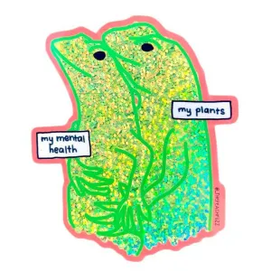 Emotional Support Lizards Glitter Sticker