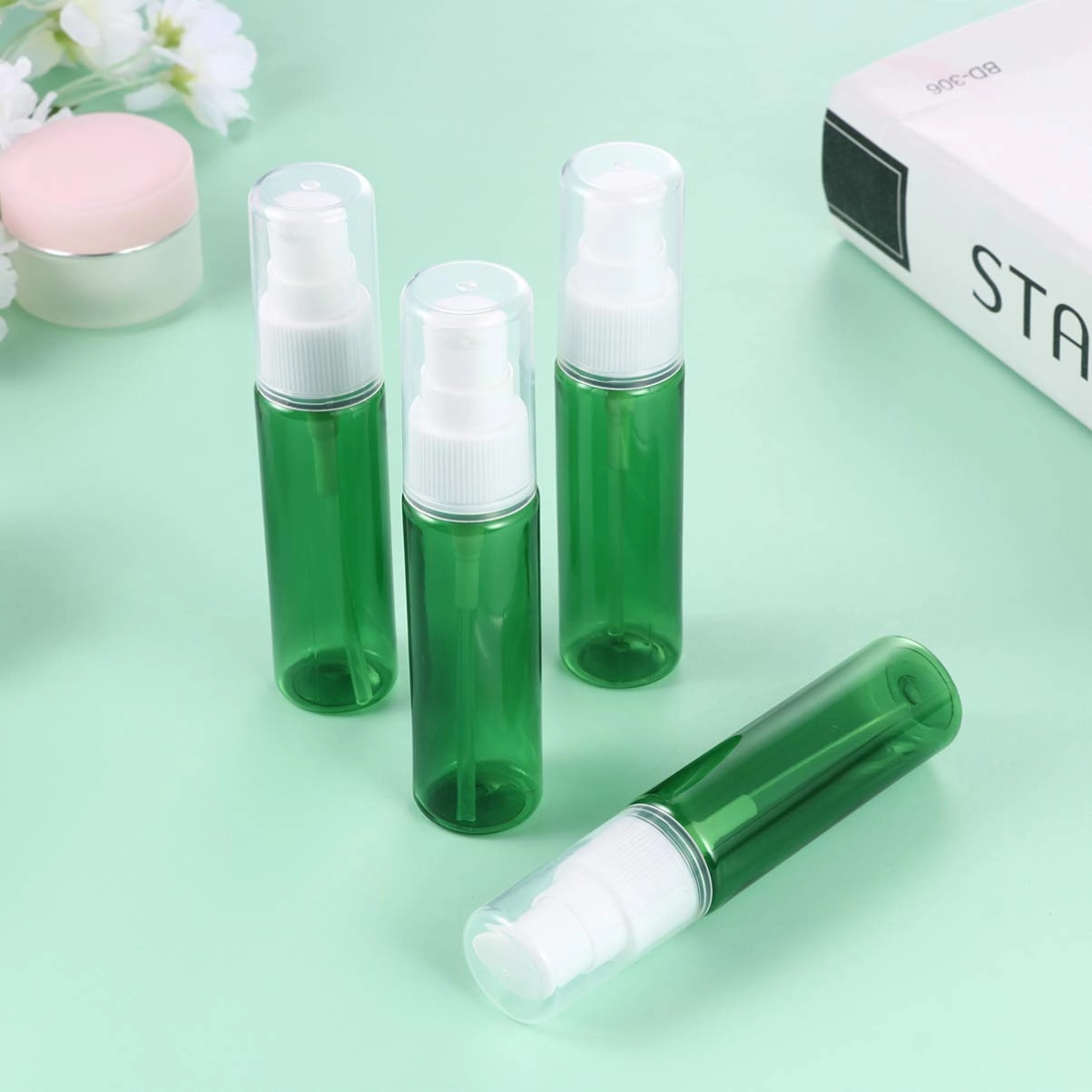 Empty Plastic Foam Dispenser Bottle Travel Size Foam Soap Pump Dispensers Bottles Refillable Foaming Bottles Containers for Lash Shampoo Hand, 30ml/ 1oz, 10 Pack