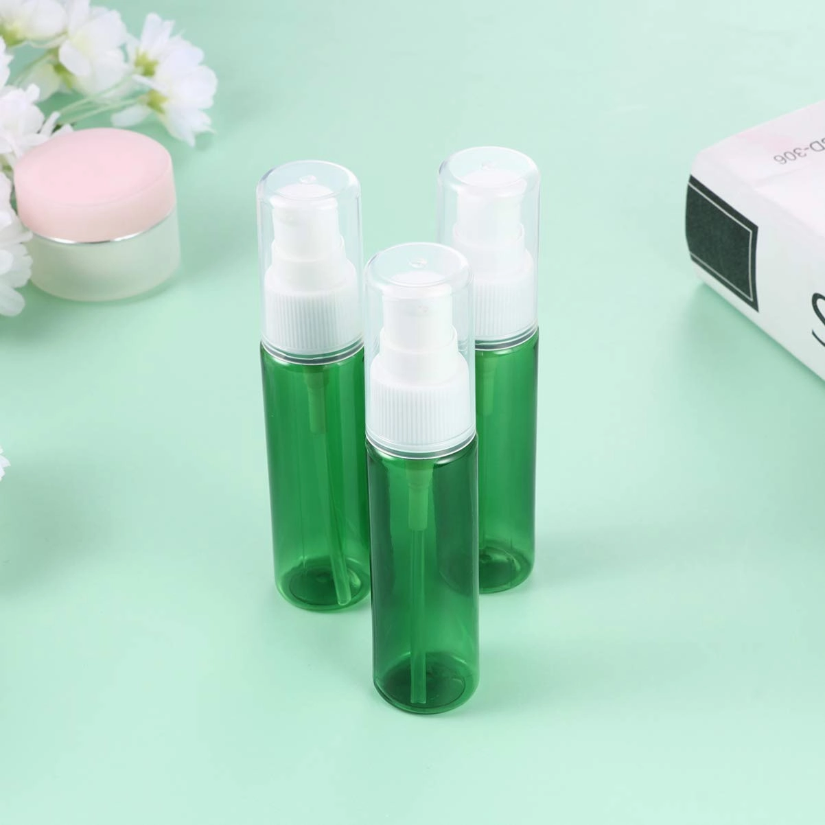 Empty Plastic Foam Dispenser Bottle Travel Size Foam Soap Pump Dispensers Bottles Refillable Foaming Bottles Containers for Lash Shampoo Hand, 30ml/ 1oz, 10 Pack