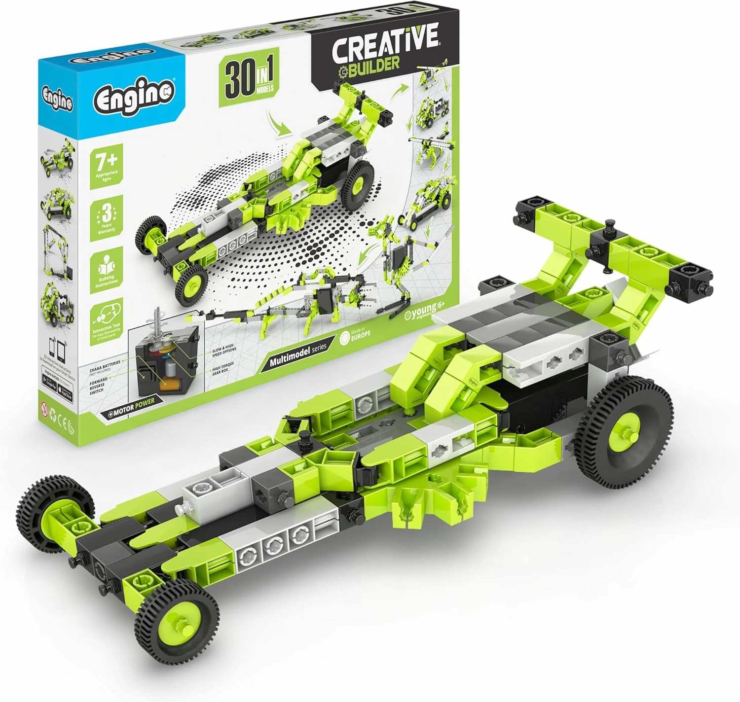 Engino- Inventor Stem Toys, 30 Motorized Models, Educational Playset for Kids 7 , Stem Projects for Kids, Building Toys, Gifts for Boys & Girls