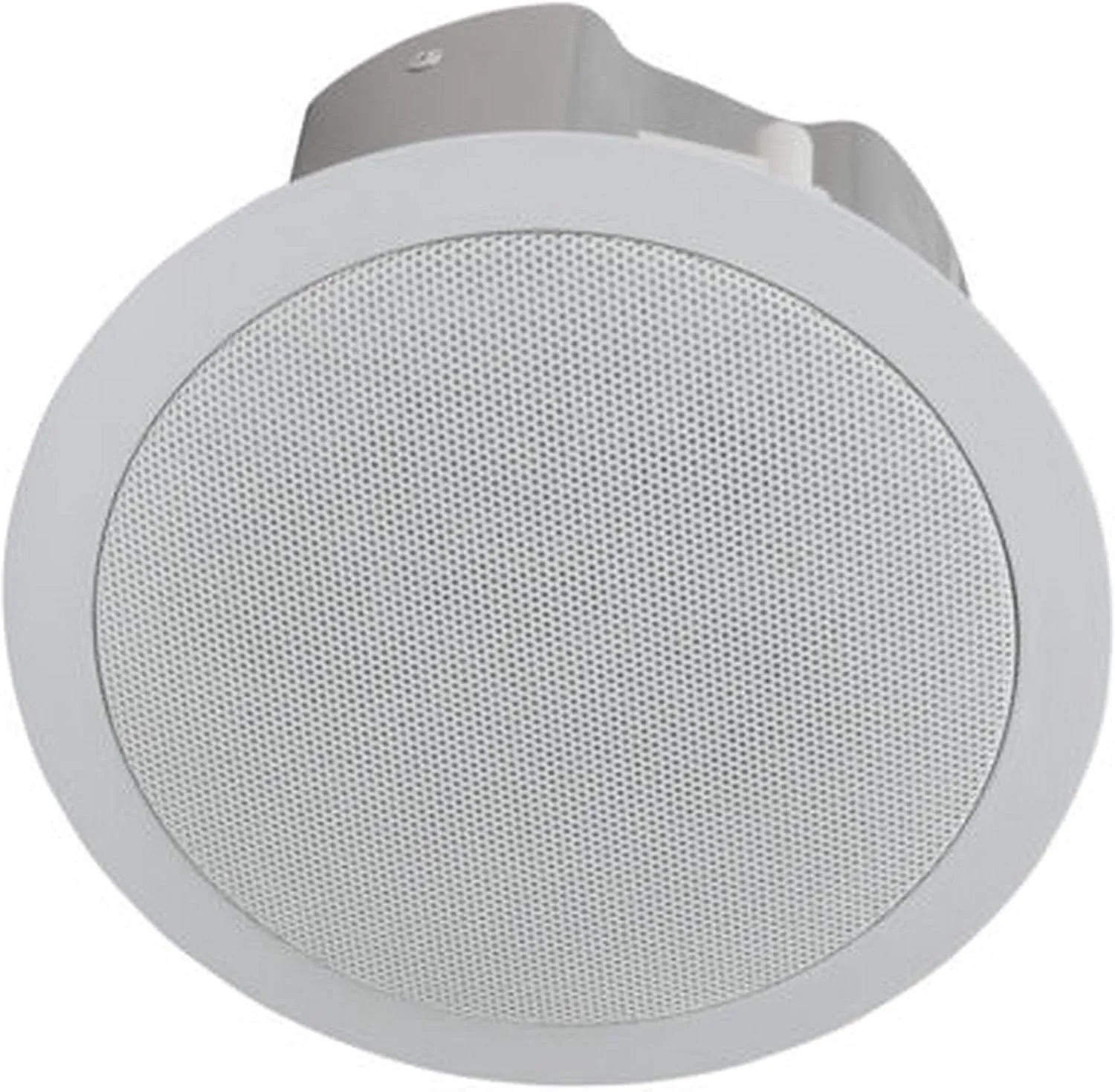 ES-4T 4-Inch Dual Cone Ceiling Speaker with Transformer, Grille, Enclosure, Mounting Ring/Rails; Driver with High-Frequency Whizzer Cone; 16 W Transformer with Bypass