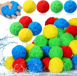 Extra Large 3.94 Inch Reusable Water Balls, Soft Splash Pool Balls for Outdoor Games, Pool Toys for Adults, Summer Toys for Water Fight, Yard Beach Game
