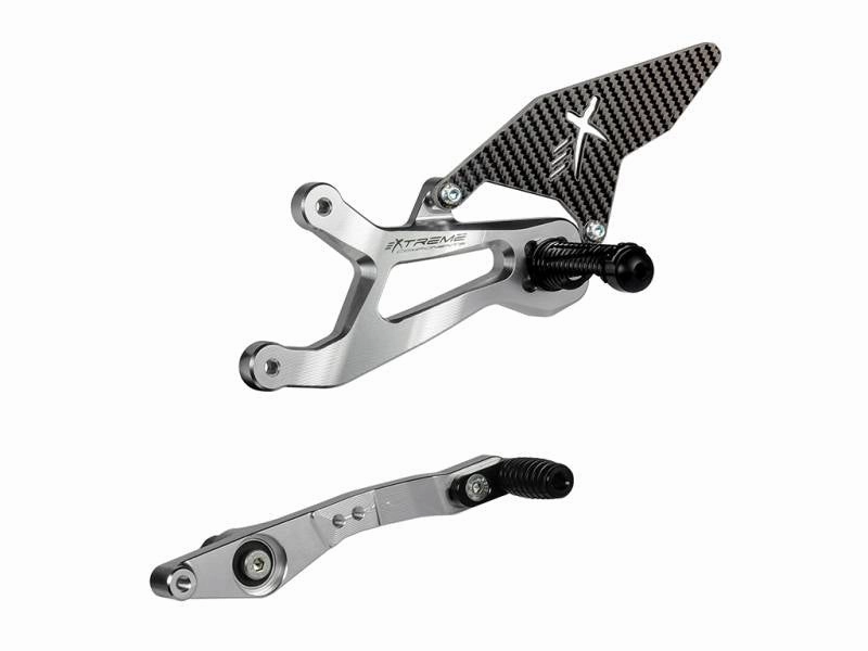 Extreme Components Rearset BMW S1000RR 15-19 STD/GP silver w carbon