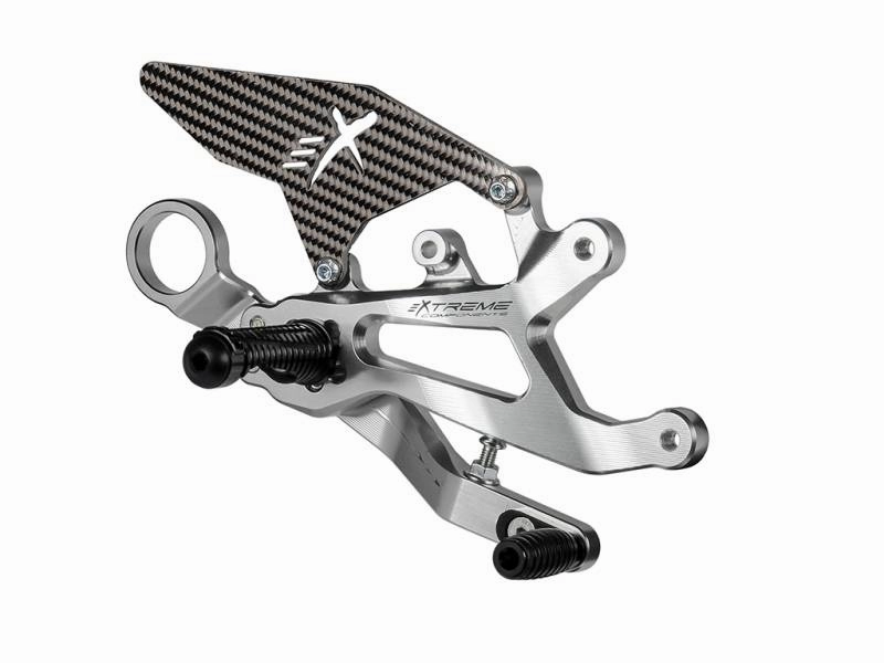 Extreme Components Rearset BMW S1000RR 15-19 STD/GP silver w carbon