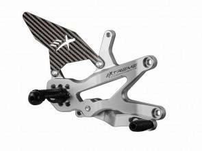 Extreme Components Rearsets CBR1000RRR 2020 GP silver w carbon heel