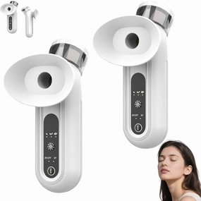 Eye Steamer for Dry Eye, Nano Eye Mist Steam Sprayer for Relief Dry Eye, Portable Eye Steamer Moisturizer Soother, Mini Rechargeable Eye Mist Sprayer (2 Pcs)
