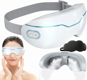Eye Steamer Mask - Smart Hot & Cold Dual Mode Therapy for Dry Eye Relief, Dark Circles & Puffiness Reduction | 2-Level Steam Adjustability | 1800mAh Rechargeable (Model A13)