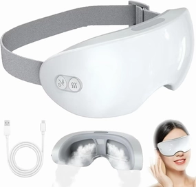 Eyerelis Steam Therapy Mask, Eyerelis Steam Eye Mask with Adjustable Smart Hot & Cold, Eyerelief Masks for Dark Circles, Puffiness, Dry Eyes Relief (White)