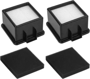 F43 Vacuum HEPA Filter Replacement Dirt Devil UD20005 UD20010 Cyclonic Quick Vac Upright Vacuums FOR Dirt Devil 2PY1105000, 1PY1106000 HEPA Filter and Foam Filters - 2 Pack