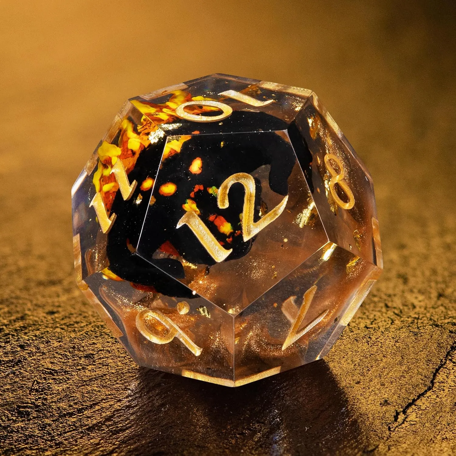 Fantasy RPG Dice Set – 7-Piece Custom Polyhedral Resin Dice with 3D Miniatures | Unique Themed Sets for Dungeons & Dragons, DND, TTRPG | Collectible Gift Dice by DiceBell (LOTR Dice Set)