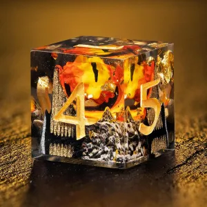Fantasy RPG Dice Set – 7-Piece Custom Polyhedral Resin Dice with 3D Miniatures | Unique Themed Sets for Dungeons & Dragons, DND, TTRPG | Collectible Gift Dice by DiceBell (LOTR Dice Set)