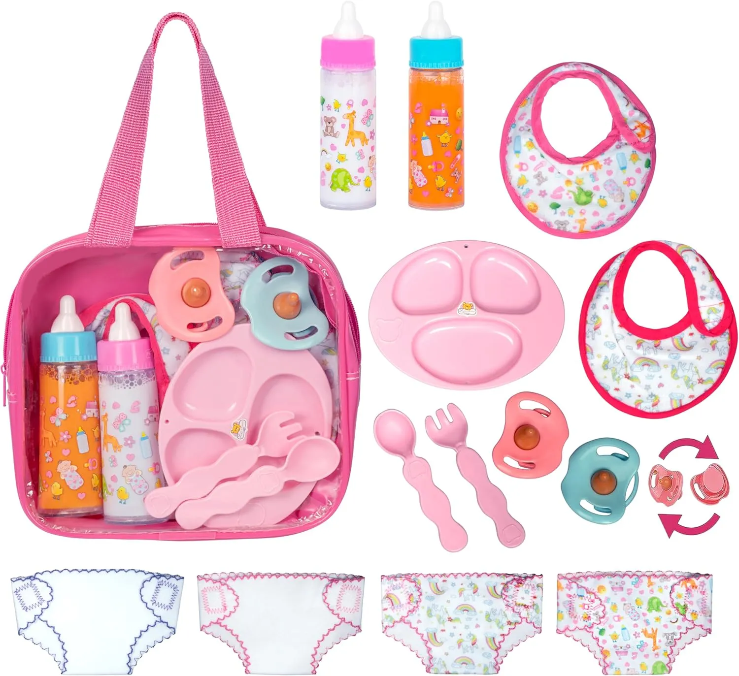 fash n kolor My Sweet Baby Disappearing Doll Feeding Set | Baby Care 6 Piece Doll Feeding Set (13 Pc Set)