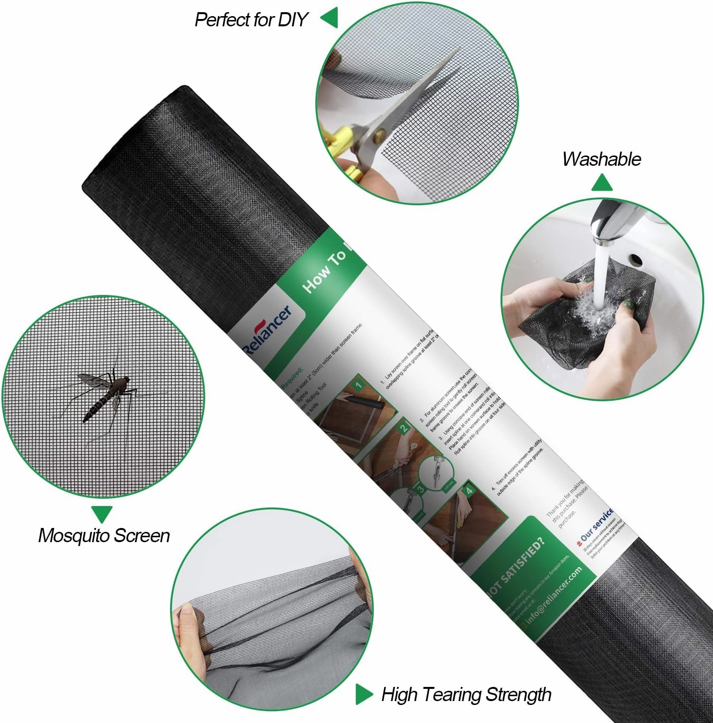 Fiberglass Window Screen Roll 84in x 100ft DIY Custom Screens Replacement Mesh for Windows Doors Patio Screens Premium Pet Proof Screen Porch Screen for Outdoor Kitchens Tree Houses Pool Houses