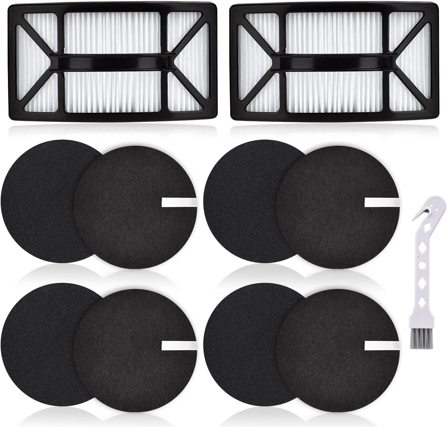 Filter Replacement for Bissell CleanView 2492 2488 2486 2494 2487 2492 2491 2484 PowerClean Rewind Pet Vacuum, 4 Foam   Felt   2 HEPA Filters, Part 1604130 & 1601972 & 1608225