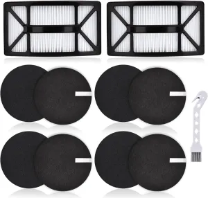 Filter Replacement for Bissell CleanView 2492 2488 2486 2494 2487 2492 2491 2484 PowerClean Rewind Pet Vacuum, 4 Foam   Felt   2 HEPA Filters, Part 1604130 & 1601972 & 1608225