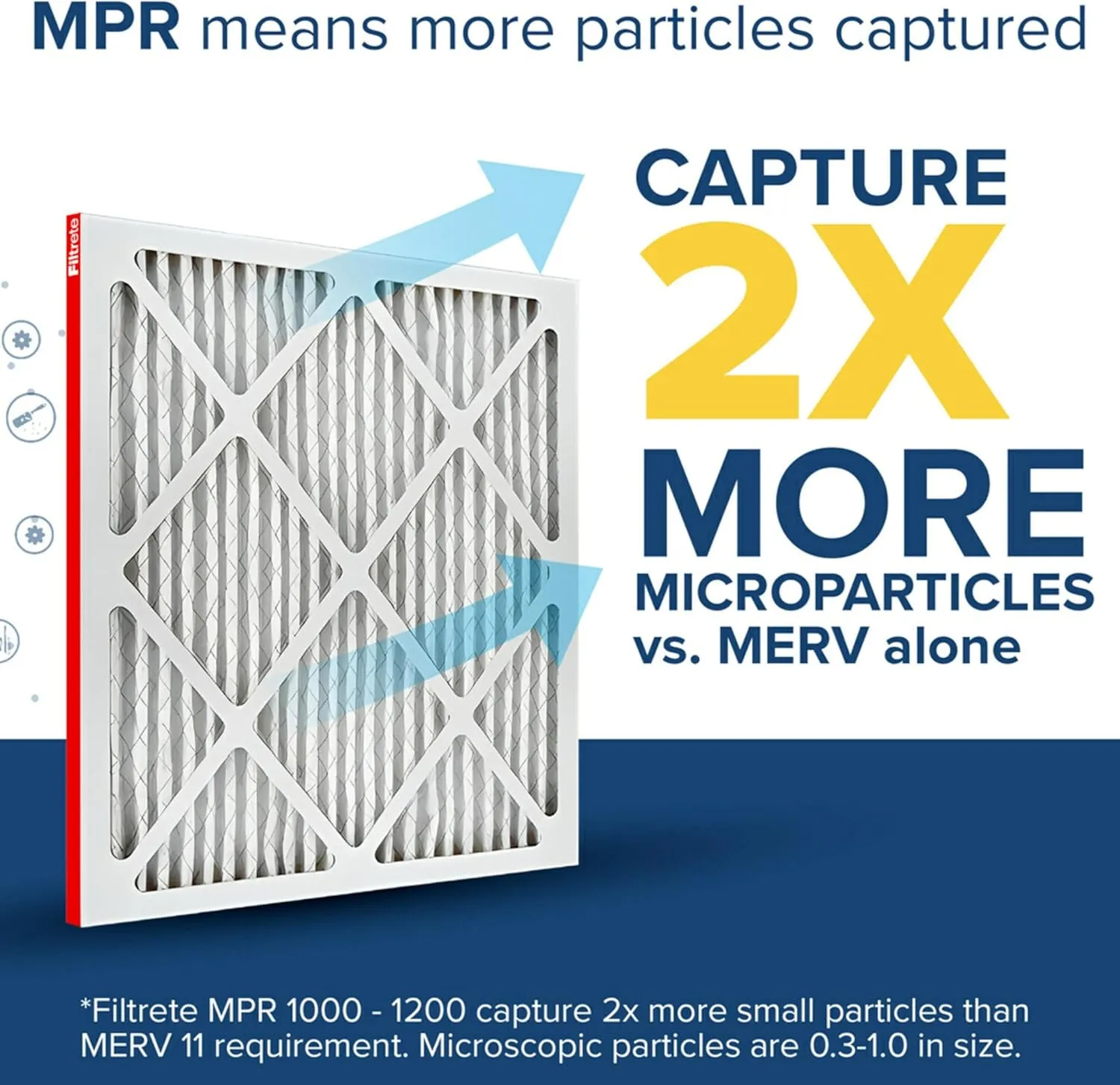 Filtrete Micro Allergen Reduction Filters 9800-4pk, 16 in x 20 in x 1 in (40.6 cm x 50.8 cm x 2.5 cm)