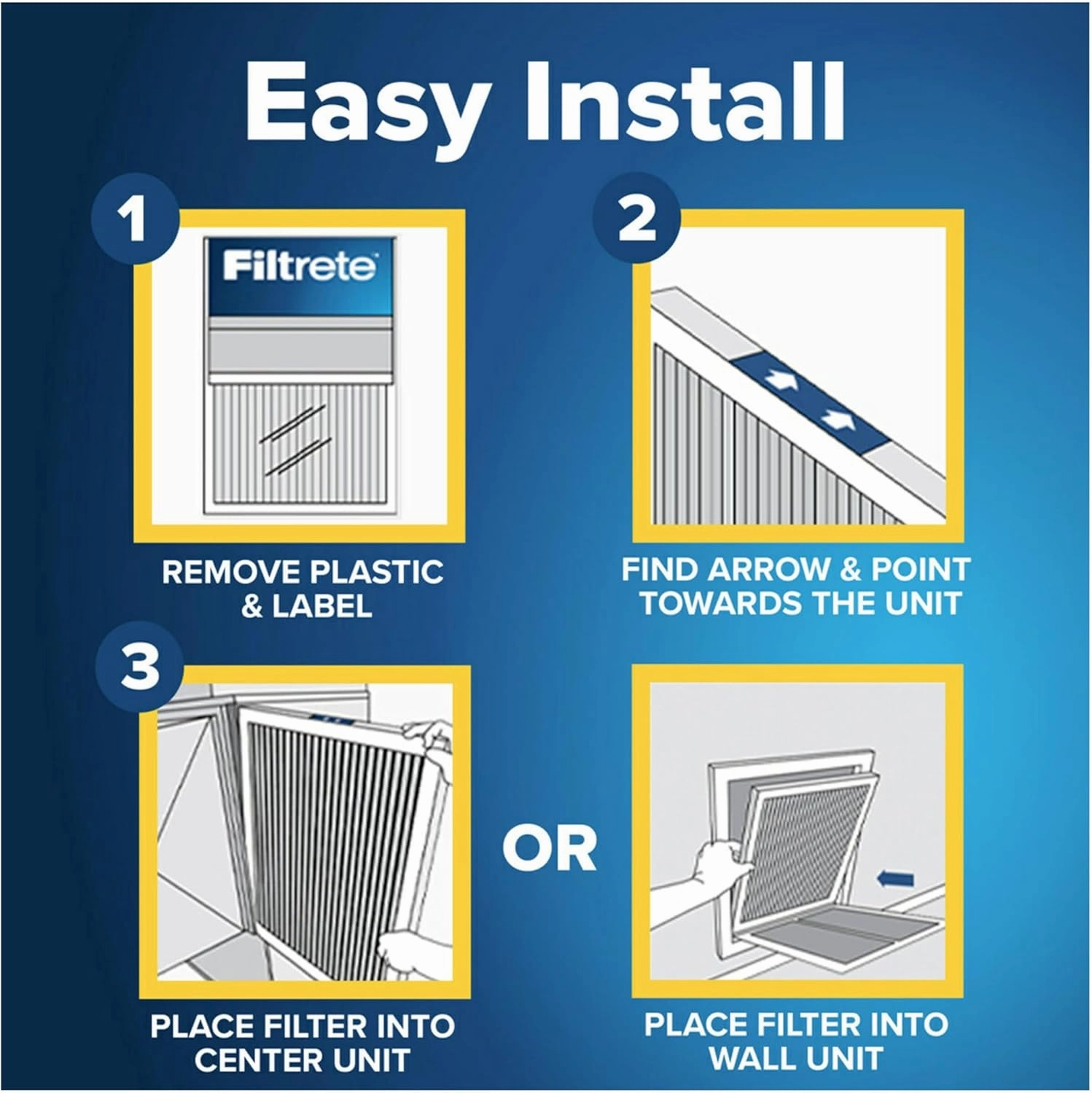 Filtrete 14x20x1 AC Furnace Air Filter, MERV 12, MPR 1500, CERTIFIED asthma & allergy friendly, 3 Month Pleated 1-Inch Electrostatic Air Cleaning Filter, 4-Pack (Actual Size 13.81x19.81x0.78 in)