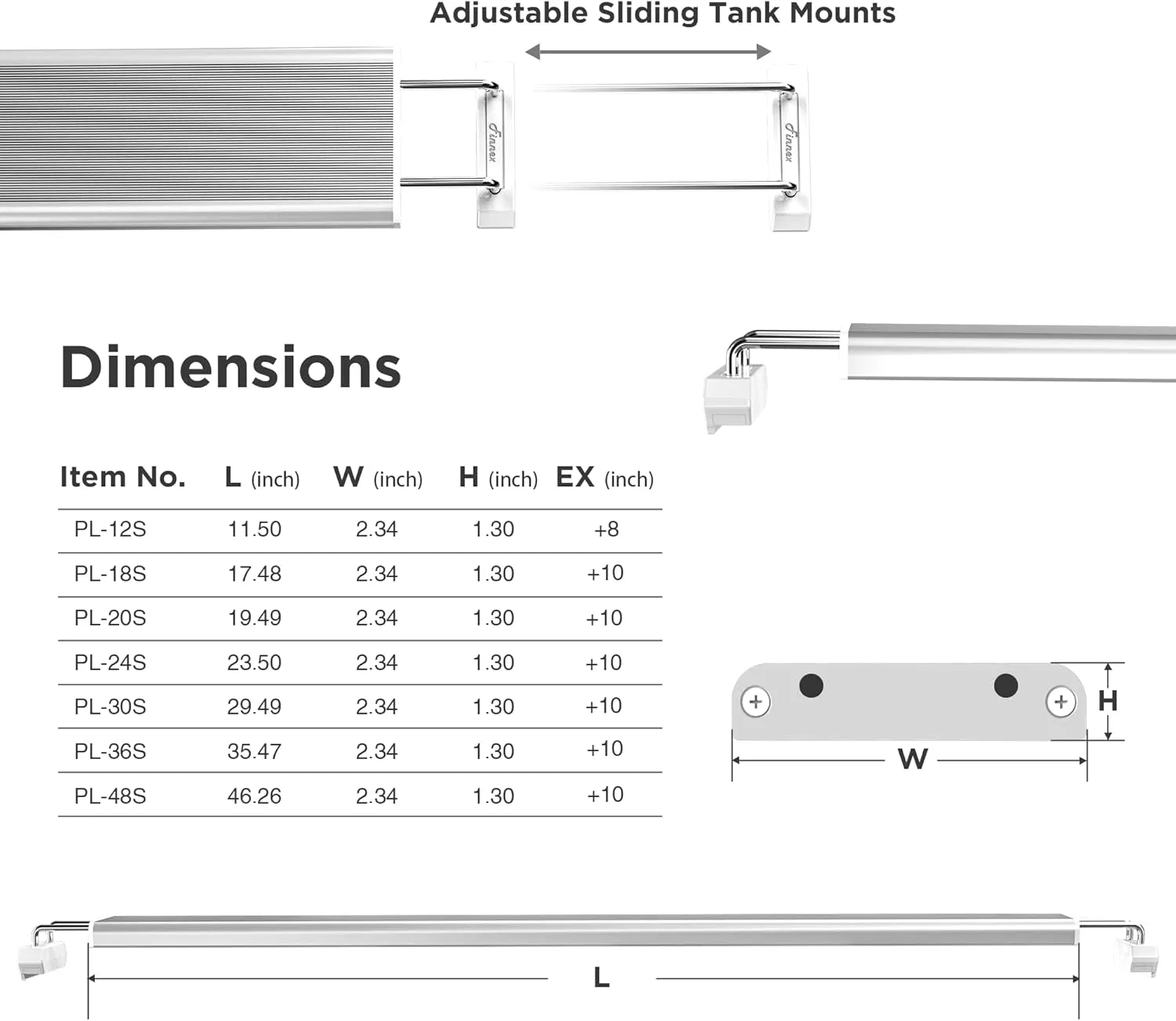 Finnex Planted  24/7 Aquarium LED Light, 660nm Plant Red, 3.0 Series, 36"