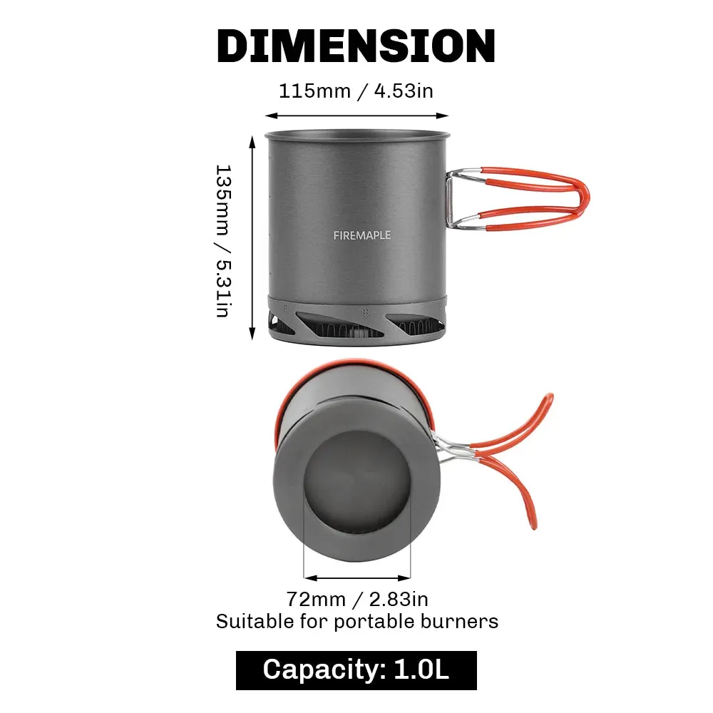 FIRE-MAPLE FMC-XK6 Heat Exchanger Pot – Lightweight & Efficient Camping Cookware