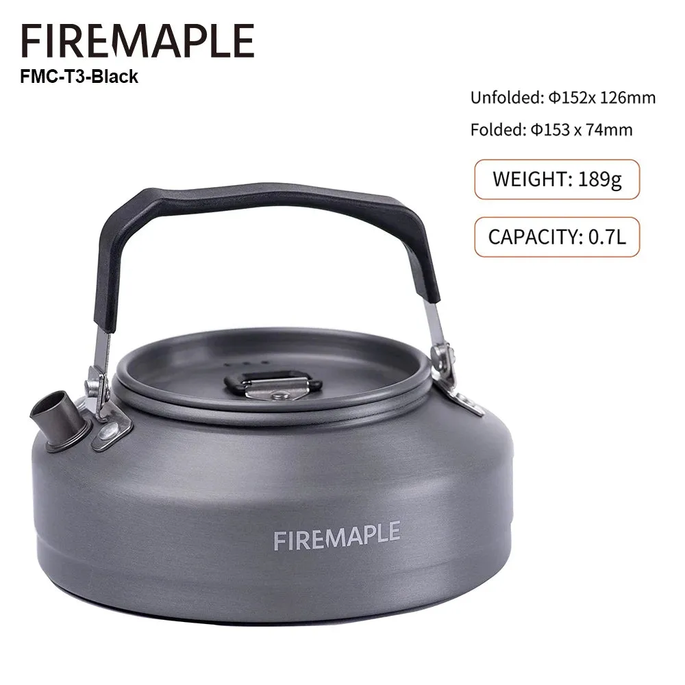 FIRE-MAPLE Hiking Teapot – Lightweight Heat Exchanger Camping Kettle (0.8L/1.3L) with Filter