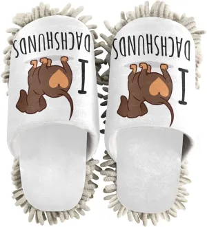 Fisyme Mop Slippers Soft Washable Microfiber Super Chenille Mopping House Home Shoes Mop Slippers for Floor Cleaning