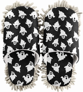 Fisyme Mop Slippers Soft Washable Microfiber Super Chenille Mopping House Home Shoes Mop Slippers for Floor Cleaning