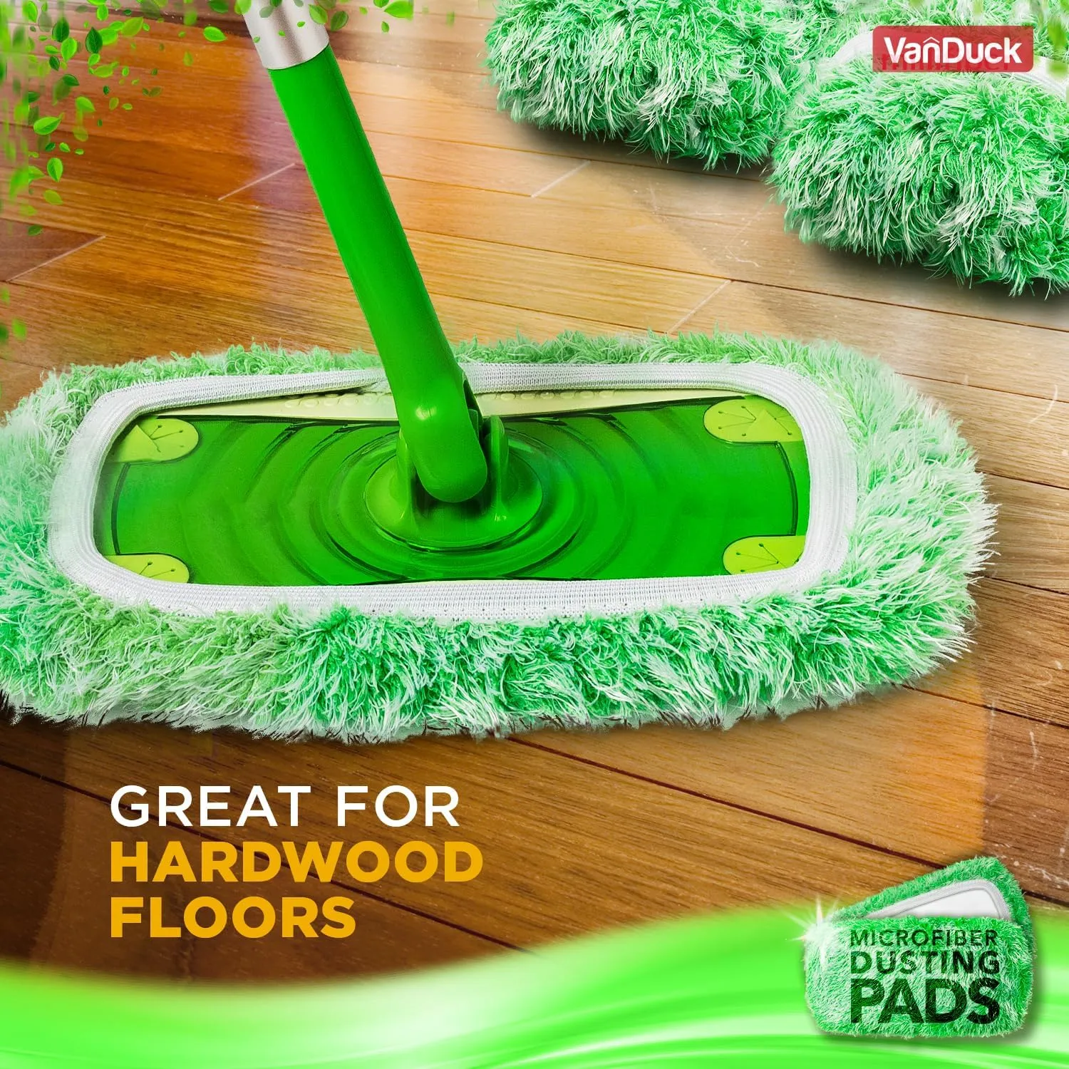 Floor Duster Refill Compatible with Swiffer Sweeper Mop (2 Pack) - Microfiber Pet Heavy Duty Dry Cloth Refills - Reusable Mop Pad