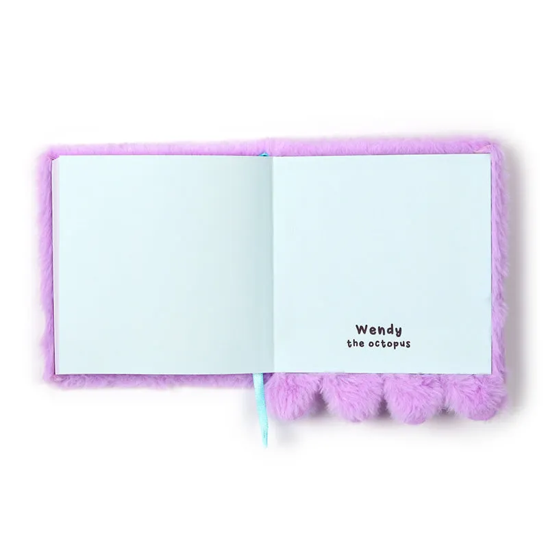 Fluffy Plush Notebook - Adoramals Octopus