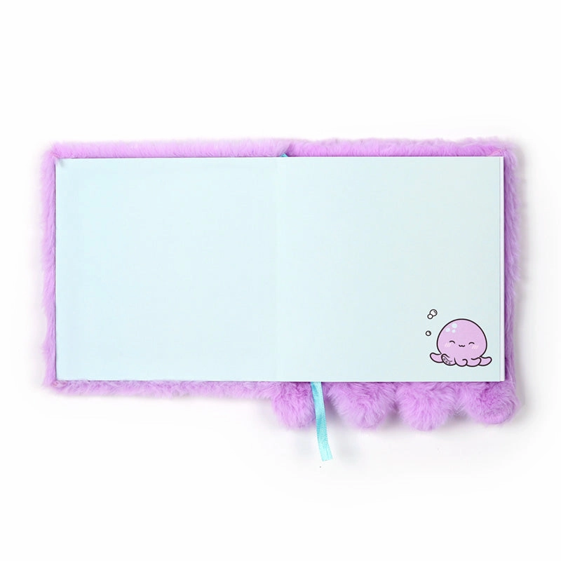 Fluffy Plush Notebook - Adoramals Octopus